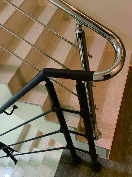 Stainless Steel Handrail for Stairs - A Five-Story House Renovation